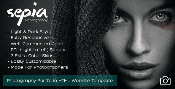Sepia v1.9 - Photography Portfolio HTML Website Template