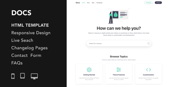 Docs v1.0 - Documentation and Manual HTML5 Responsive Template