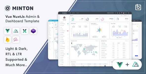 Minton v1.0.0 - Vue Nuxt Admin & Dashboard Template