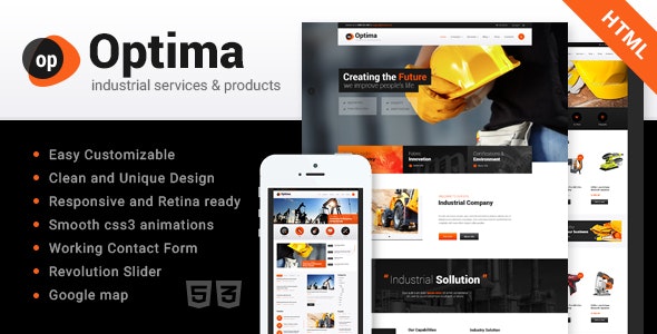 Optima v1.0 - Industrial Site Template