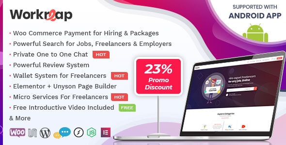 Workreap v1.1.9 - Freelance Marketplace WordPress Theme