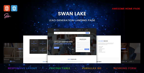 Swan Lake - Marketing Landing Page