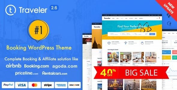 Traveler v2.6 - Travel Booking WordPress Theme