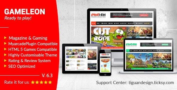 Gameleon v6.3 - WordPress Magazine & Arcade Theme