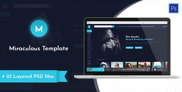 Miraculous - Music Station PSD Template