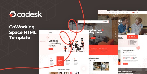 Codesk v1.0 - Coworking Space HTML Template