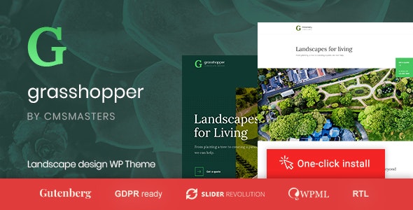 Grasshopper v1.0.4 - Landscape Design and Gardening Services WP Theme