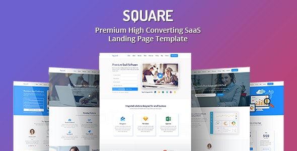 Square v1.0 - Premium High Converting SaaS Landing Page Template
