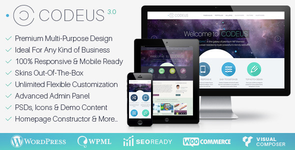 Codeus v3.4.0 - Multi-Purpose Responsive Wordpress Theme