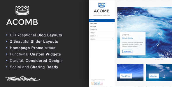 Acomb v1.0.7 - Responsive Blogging WordPress Theme
