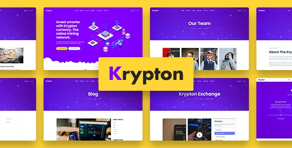 Krypton v1.0 - Bitcoin Crypto Currency Joomla Template