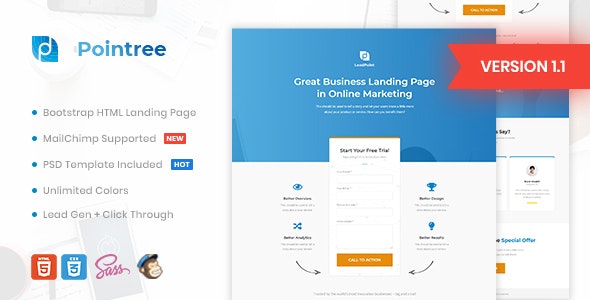 Pointree v1.0 - Business HTML Landing Page Template
