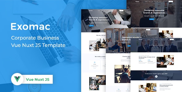 Download Exomac v1.0 – Corporate Business Vue Nuxt JS Template | Free Nulled Scripts