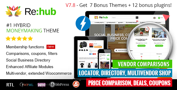 REHub v7.8.5 - Price Comparison, Business Community