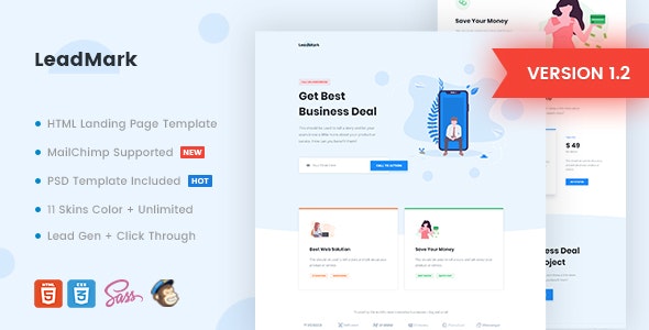 LeadMark v1.2 - Business HTML Landing Page Template