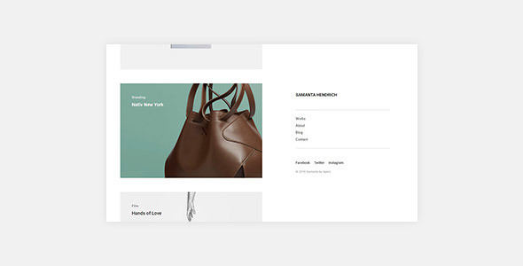 Samanta v1.0.0 - Minimal Portfolio WordPress Theme