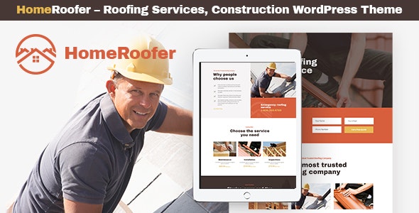 HomeRoofer v1.0.2 - Roofing Company Services & Construction WordPress Theme