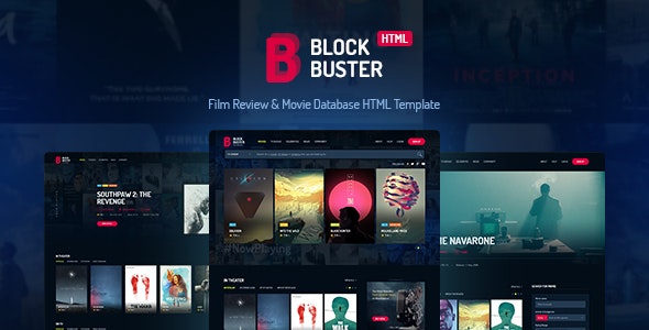 BlockBuster v2.0 - Film Review & Movie Database HTML Template