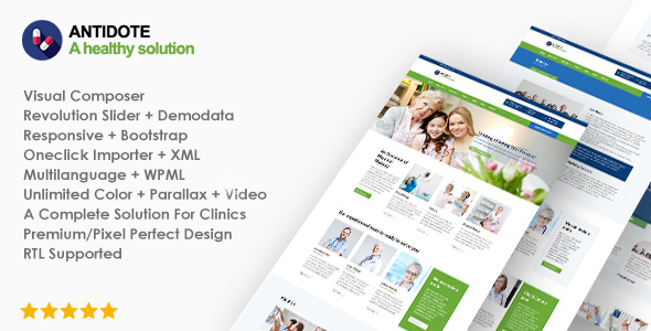 Antidote v1.1.7 - Health & Medical Wordpress Theme