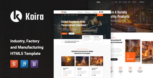 Koira v1.0 - Industry and Manufacturing HTML5 Template