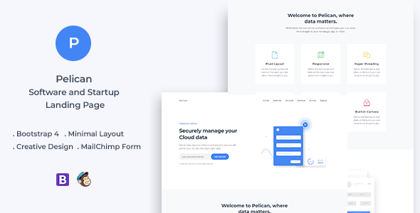 Pelican v1.0 - Startup and Software Landing Page