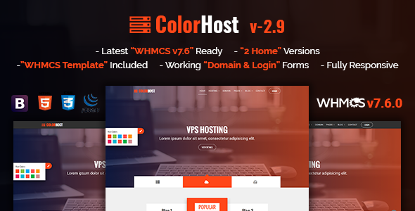 Download ColorHost v2.9 – Responsive HTML5 Web Hosting and WHMCS Template | Free Nulled Scripts