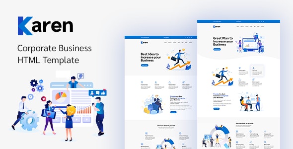 Karen v1.0.1 - Corporate Business Bootstrap 4 Template