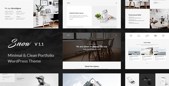 Download Snow v1.1.9 – Minimal & Clean WordPress Portfolio Theme | Free Nulled Scripts