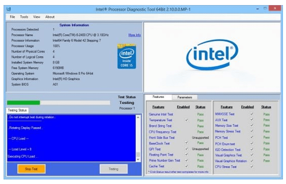 Intel Processor Diagnostic Tool