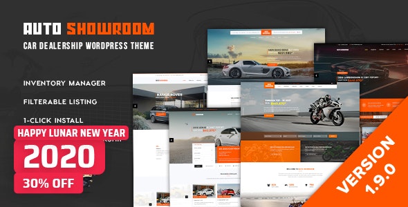 Auto Showroom v1.9.0 - Car Dealership WordPress Theme