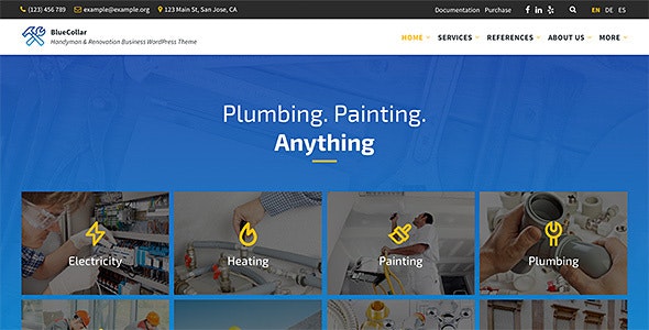 BlueCollar v2.5.3 - Handyman & Renovation Business WordPress Theme