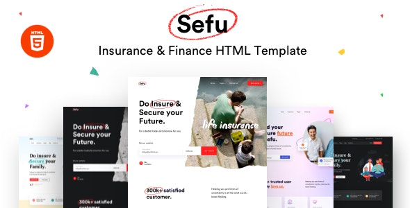Sefu v1.0 - Insurance & Finance HTML Template