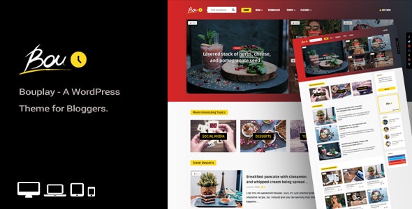 Bouplay WP v2.1 - A WordPress Theme for Bloggers