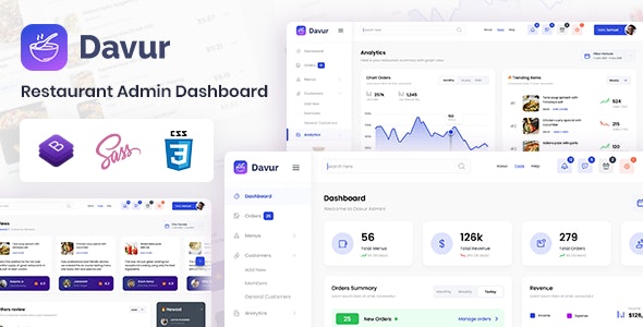 Davur v1.0 - Restaurant Admin Dashboard