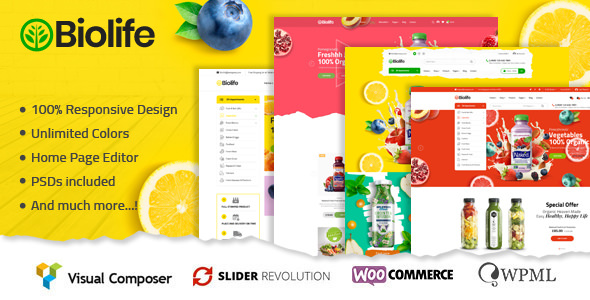 Biolife v1.0.5 - Organic Food WordPress Theme