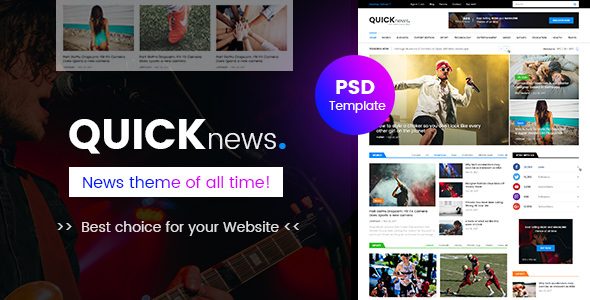 Download Quicknews – Blog, Magazine & News PSD Template | Free Nulled Scripts