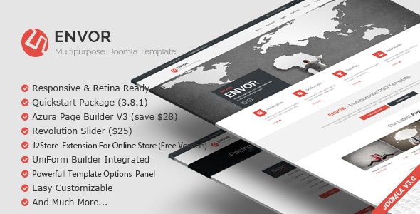 Download Envor v3.1.0 – Fully Multipurpose Joomla Template | Free Nulled Scripts