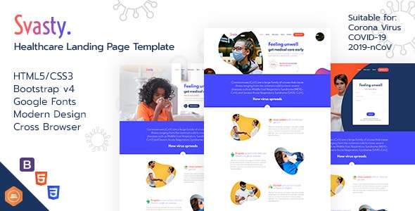 Svasty v1.0 - Healthcare Landing Page Template