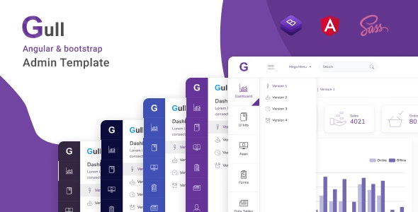 Gull - Angular 12+ Bootstrap Admin Dashboard Template - 1 August 2021