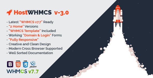HostWHMCS v3.0 - Responsive Web Hosting with WHMCS Template