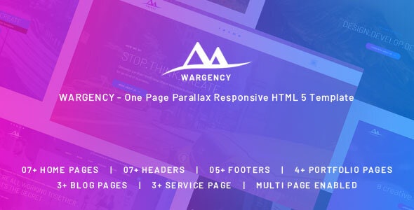 Wargency v1.0 - Onepage Creative Agency Responsive HTML5 Template