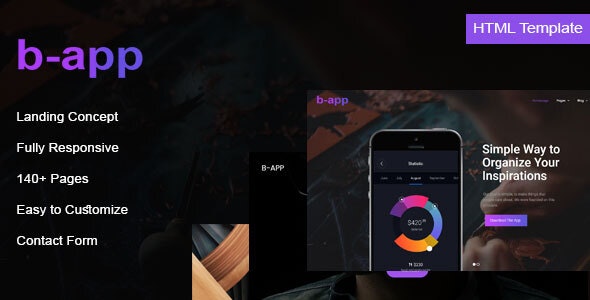 B-app v1.0 - Landing HTML Template