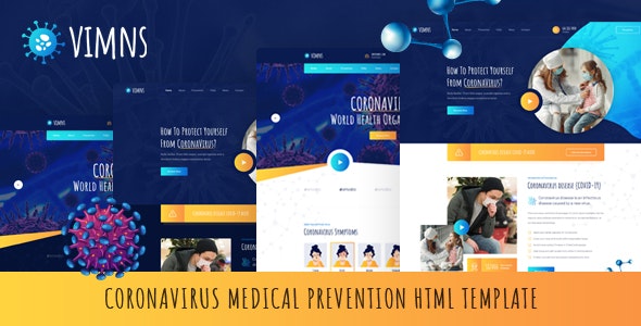 Vimns v1.0.0 - Coronavirus Medical Prevention HTML Template