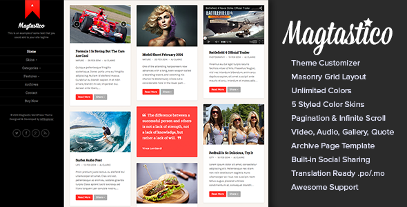Magtastico v1.5 - Responsive Masonry Blog Theme