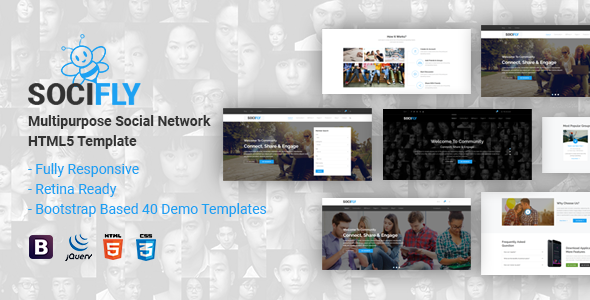 SociFly v1.0 - Multipurpose Social Network HTML5 Template