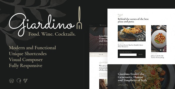 Giardino v1.0.3 - An Italian Restaurant & Cafe WordPress Theme