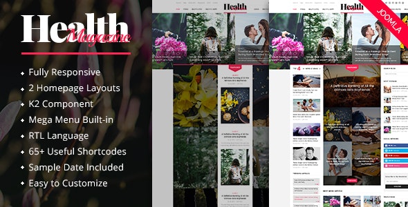 HealthMag v3.9.6 - Multipurpose News/Magazine Joomla Template