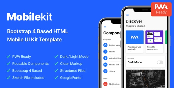 Mobilekit v2.5 - Bootstrap 4 Based HTML Template