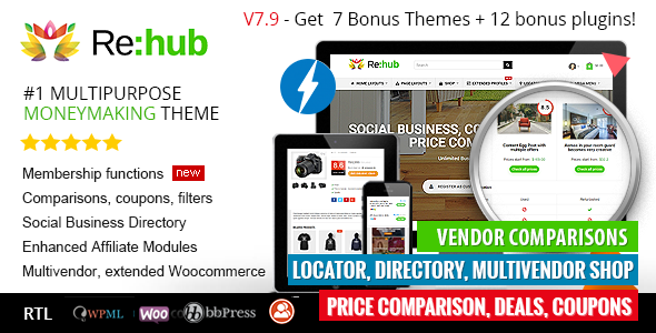 REHub v7.9.9 - Price Comparison, Business Community