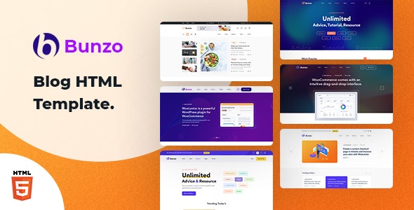 Bunzo v1.0 - Blog Bootstrap 5 HTML Template